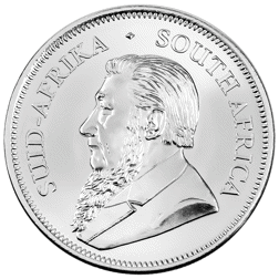 Pre-Owned South African Krugerrand 1oz Silver Coin - Mixed Dates - VAT Free
