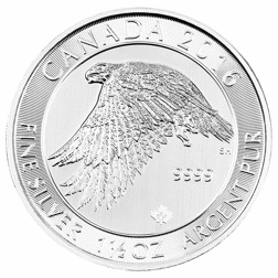 Pre-Owned 2016 Canadian Snow Falcon 1.5oz Silver Coin - VAT Free