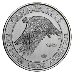 Pre-Owned 2016 Canadian Snow Falcon 1.5oz Silver Coin - VAT Free