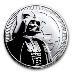 Pre-Owned 2017 Niue Star Wars Darth Vader 1oz Silver Coin - VAT Free