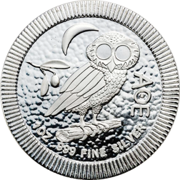 Pre-Owned 2017 Niue Athenia Owl 1oz Silver $2 Stackable Coin - VAT Free