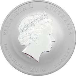 Pre-Owned 2014 Australian Lunar Horse Privy 1oz Silver Coin - VAT Free