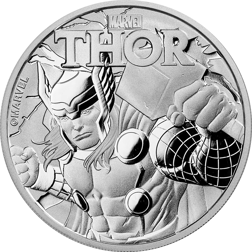 Pre-Owned 2018 Tuvalu Marvel Series - Thor 1oz Silver Coin - VAT Free