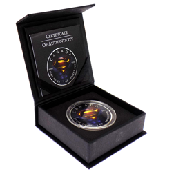 Pre-Owned 2016 Canadian Superman Limited Edition Colourised 1oz Silver Coin - VAT Free