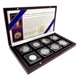 Pre-Owned Family Chronicles of Queen Victoria Silver 8-Coin Set - VAT Free
