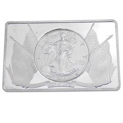 Pre-Owned 2016 US Eagle Silver Coin Bar - VAT Free