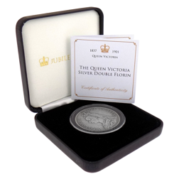 Pre-Owned 1889 UK Queen Victoria Double Florin Silver Coin - VAT Free
