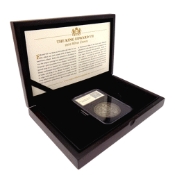 Pre-Owned Slabbed 1902 King Edward VII Crown Silver Coin - Boxed - VAT Free