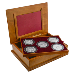 Pre-Owned 2006 UK Great Seals of the Realm 5oz Silver 5-Coin Set - VAT Free