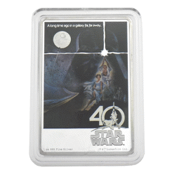 Pre-Owned 2017 Niue Star Wars 'A New Hope' 40th Anniversary Proof/Colourised 1oz Silver Coin - VAT F