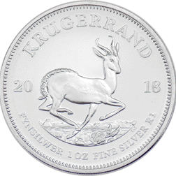 Pre-Owned 2018 South African Krugerrand Proof 1oz Silver Coin - VAT Free
