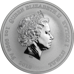 Pre-owned 2016 Tuvalu 75th Anniversary of Pearl Harbour Silver 1oz Coin - VAT Free