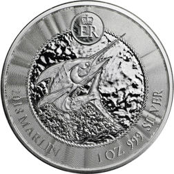 Pre-Owned 2018 Cayman Islands Marlin 1oz Silver Coin - VAT Free
