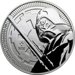 Pre-owned 2018 Niue Star Wars Darth Vader Lightsaber 1oz Silver Coin - VAT Free