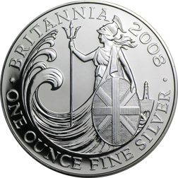 Pre-Owned 2008 UK Britannia 1oz Silver Coin - VAT Free