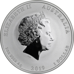 Pre-Owned 2019 Australian Lunar Pig 1oz Silver Coin - VAT free