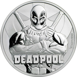 Pre-owned 2018 Tuvalu Marvel Series - Deadpool 1oz Silver Coin - VAT Free
