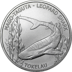 Pre-Owned 2018 Tokelau Leopard Shark 1oz Silver Coin - VAT Free