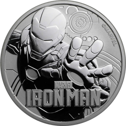 Pre-Owned 2018 Tuvalu Marvel Series - Iron Man 1oz Silver Coin - VAT Free