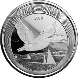 Pre-Owned 2018 St. Kitts & Nevis Pelican 1oz Silver Coin - VAT Free
