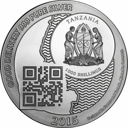 Pre-Owned 2015 Zanzibar Vera Silver Max Secure 1oz Silver Coin - VAT Free