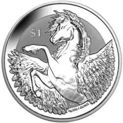 Pre-Owned 2018 British Virgin Islands Reverse Pegasus 1oz Silver Coin - VAT Free