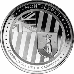 Pre-Owned 2018 Montserrat Emerald Isle of the Caribbean 1oz Silver Coin - VAT Free