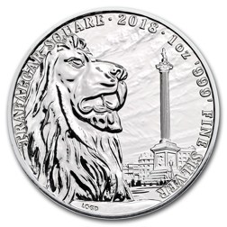 Pre-Owned 2018 UK Landmarks of Britain Trafalgar Square 1oz Silver Coin - VAT Free