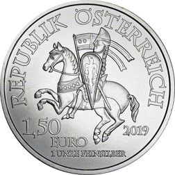 Pre-Owned 2019 Leopold 825th Anniversary Austrian Mint 1oz Silver Coin - VAT Free