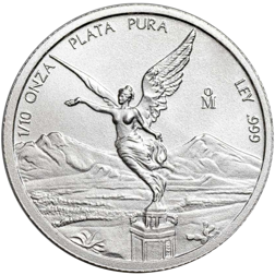 Pre-Owned Mexican Libertad 1/10oz Silver Coin - Mixed Dates - VAT Free