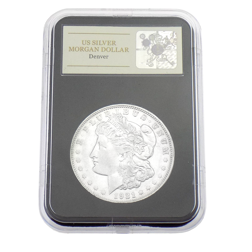 Pre-Owned 1921 USA Silver Morgan Dollar Denver 1oz Silver Coin - VAT Free