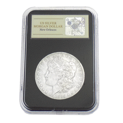 Pre-Owned 1885 US Silver Morgan Dollar New Orleans 1oz Silver Coin - VAT Free