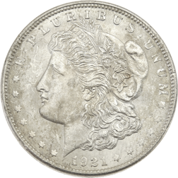 Pre-Owned 1921 USA Silver Morgan Dollar Philadelphia Silver Coin - VAT Free