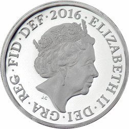 Pre-Owned 2016 UK The Last 'Round Pound' £1 Proof Silver Coin