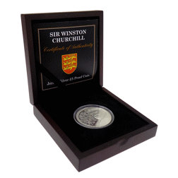 Pre-Owned 2015 Jersey Sir Winston Churchill Proof Silver £5 Coin - VAT Free