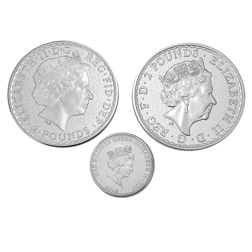 Pre-Owned 2016 UK & Tristan Da Cunha Britannia Three Kings Silver 3-Coin Collection - VAT Free