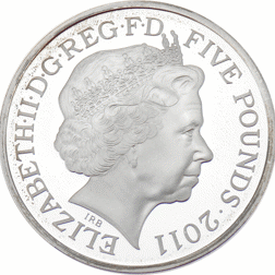 Pre-Owned 2011 UK Royal Wedding Prince William and Catherine Middleton £5 Proof Silver Coin - VAT Fr