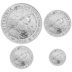 Pre-Owned 2010 UK Britannia Proof Silver 4-Coin Set - VAT Free