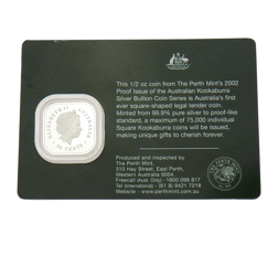 Pre-Owned 2002 Australian Kookaburra First Square 1/2oz Silver Proof Coin - VAT Free