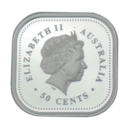 Pre-Owned 2002 Australian Kookaburra First Square 1/2oz Silver Proof Coin - VAT Free