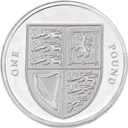 Pre-Owned 2008 UK Royal Shield £1 Proof Design Silver Coin - VAT Free