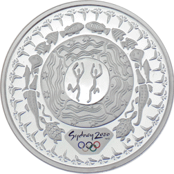 Pre-Owned 2000 Australia Sydney Olympics Festival of the Dreaming $5 Silver Coin - VAT Free