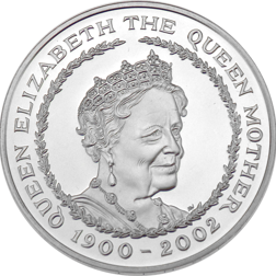 Pre-Owned 1900-2002 UK Queen Mother Memorial Proof Silver Crown - VAT Free