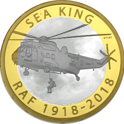 Pre-Owned 2018 UK RAF Centenary Sea King £2 Proof Silver Coin - VAT Free