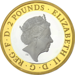 Pre-Owned 2018 UK RAF Centenary F-35 Lightning II £2 Proof Silver Coin - VAT Free