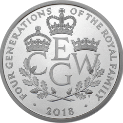 Pre-Owned 2018 UK Four Generations of The Royal Family £5 Proof Silver Coin - VAT Free