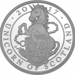 Pre-Owned 2017 UK Queen’s Beasts The Unicorn 1oz Proof Silver Coin - VAT Free