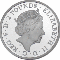 Pre-Owned 2017 UK Queen’s Beasts The Unicorn 1oz Proof Silver Coin - VAT Free