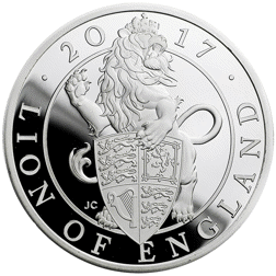 Pre-Owned 2017 UK Queen’s Beasts The Lion 1oz Proof Silver Coin - VAT Free