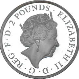 Pre-Owned 2018 UK Queen’s Beasts The Dragon 1oz Proof Silver Coin - VAT Free